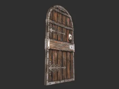 Medieval Castle Door PACK - Dungeon Door - PBR 4k Low Poly Low-poly 3D model