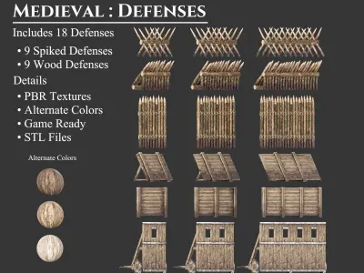 Medieval Collection Defensive Walls Pack