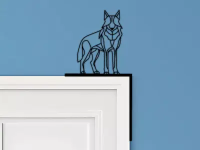Wolf Door Corner Decor 3D print model buy