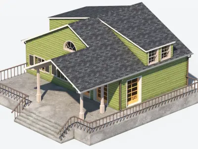 Residential House 5 Low-poly 3D model