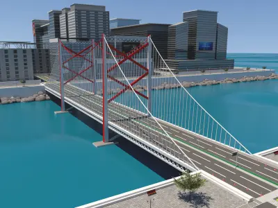 City Model in water 3D model