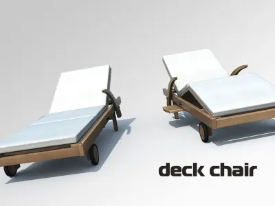 Deck chair 3D model