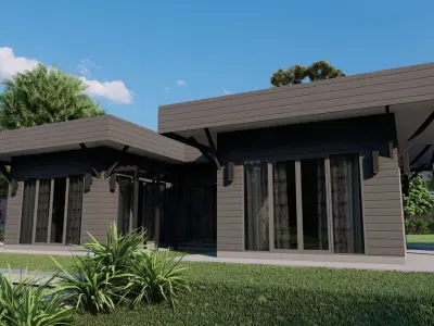 Casa Scene-villa-modern house 3D model