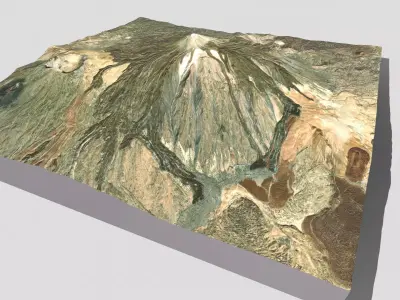 Volcano Teide Spain 3D model