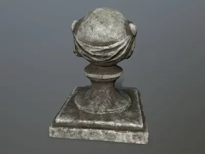 ornamental  stone Low-poly 3D model