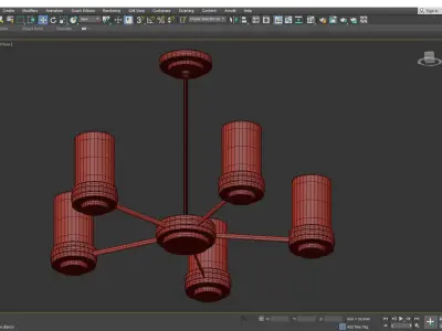 Sumter Candle Chandelier Low-poly 3D model