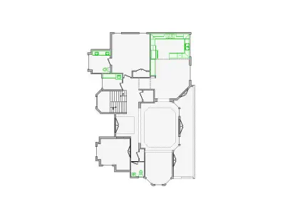  Detailed Interior Sketch - 5001-5500 SF - Xactimate 3D model