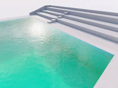 Swimming pool-stadium pool 3D model