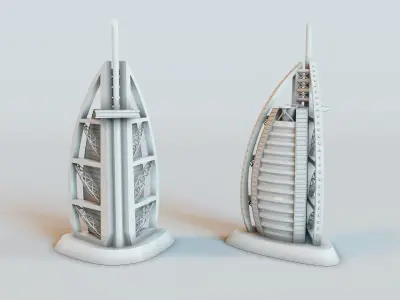 DUBAI skyline - landmarks collection 3D print model