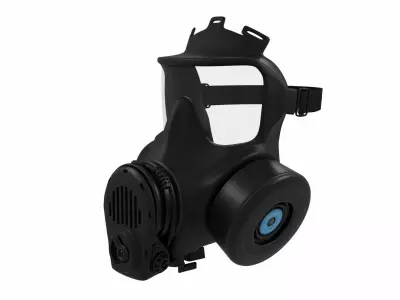 AVON FM53 Gas Mask Respirator Helmet 3D model