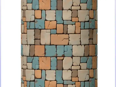 Stylized Stone Floor Seamless Texture Texture 25