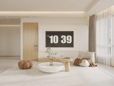 Modern Cream Style Restaurant 3D model