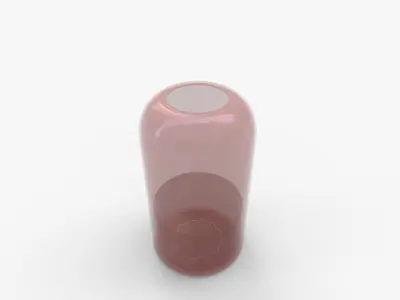 Tinted Glass Cloche By Anthropologiein Pink Size 3D model