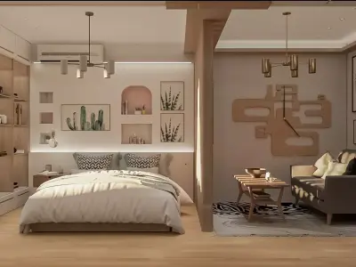 Modern Elegance with a Touch of Nature 3D model