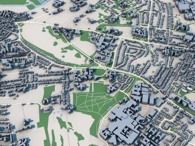 Oxford City United Kingdom 3D model