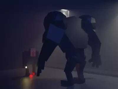 Old man Low-poly 3D model