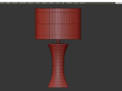  Quince Brass LED Rotary Socket Table Lamp Low-poly 3D model