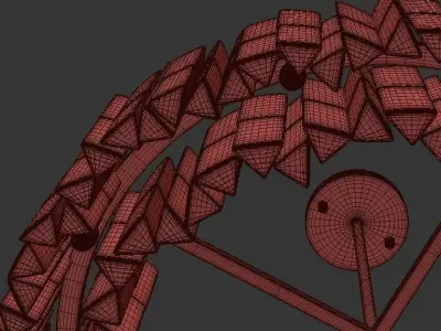 Lauren modern chandelier in gold and clear glass 3D model