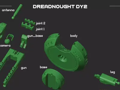Dreadnought mech 3D print model