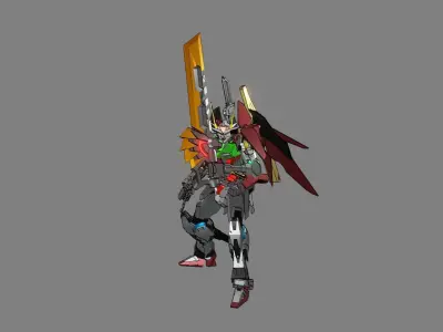 Attacker Gundam B 5 3D model