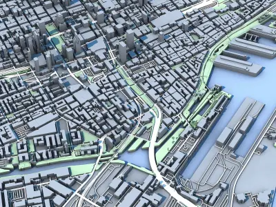 Montreal City Quebec Canada 3D model