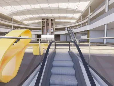 Shopping Mall Section 3D model