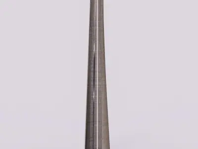 Elegant wicker floor lamp  3D model