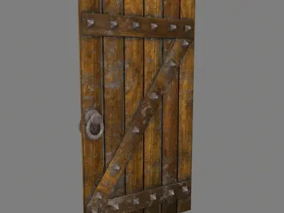 Medieval Door  Low-poly 3D model