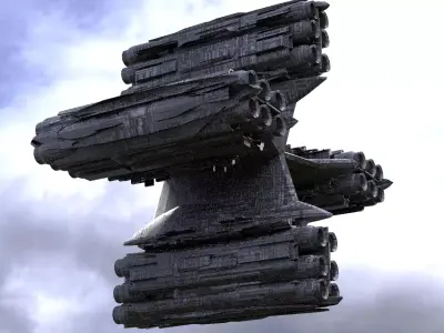 Alien satellite 9 small  3D model