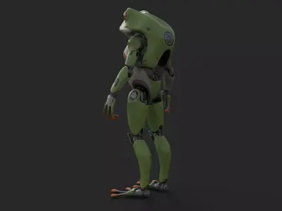 Frog Robot Low-poly 3D model