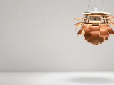  Orange Design Ceiling Light 3D model