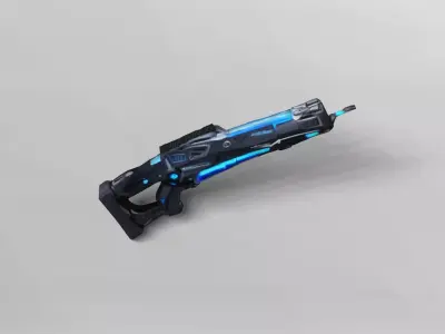 Futuristic Energy Rifle 3D Model 3D model
