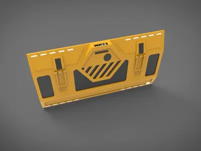 sci-fi wall architect kitbash 1 3D print model