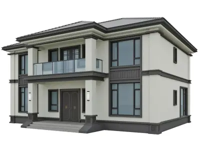 Modern Asian Villa Exterior 3D model