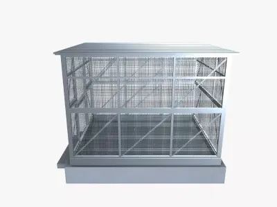 Telecom Control Shelter Low-poly 3D model