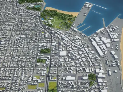 Dunedin  Low-poly 3D model