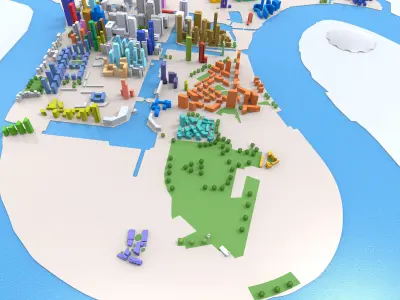 Isle of Dogs Low-poly 3D model