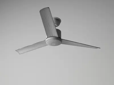 Modern Minimalist 3-Blade Ceiling Fan with Light 3D model