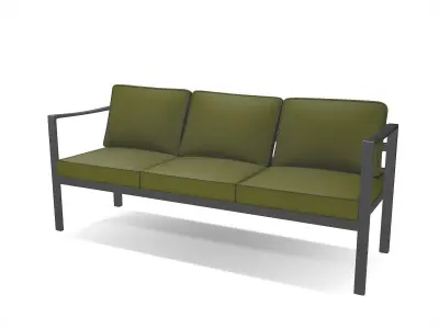 out bench sling fabric 009 Low-poly 3D model