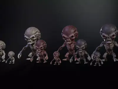Minimonster5Pack1 Low-poly 3D model
