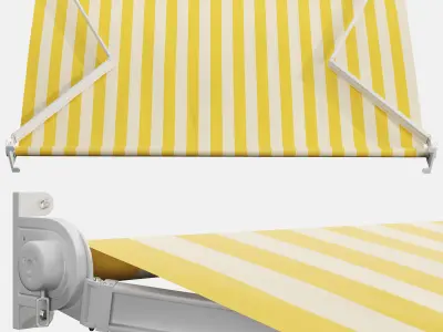 Awnings Striped Set 2 3D model
