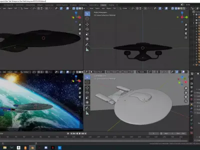3D Model Star Trek Enterprise from The Next Generation TV Series 3D model