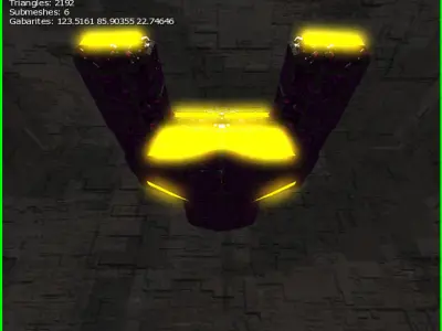 3D Sci-fi Spaceship1 NH Low-poly 3D model