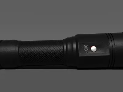 Lowpoly Flashlight for games Free low-poly 3D model