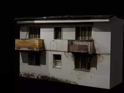 Old realistic House Free low-poly 3D model
