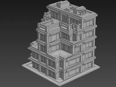 House Voxel - 20 Low-poly 3D model
