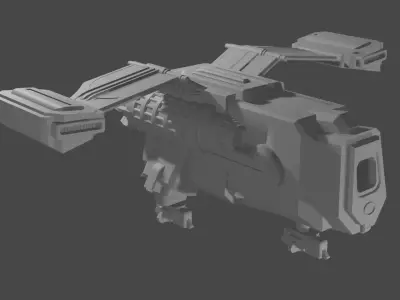 CS1-092023 Concept Starship Freighter  3D print model