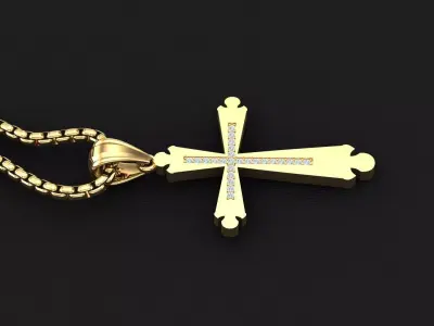Cross Light Gold 3CP031 3DM STL 3D model
