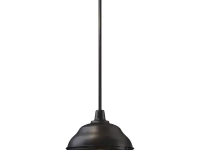 Levi 10 Industrial Farmhouse Iron LED Pendant - Jonathan Y 3D model