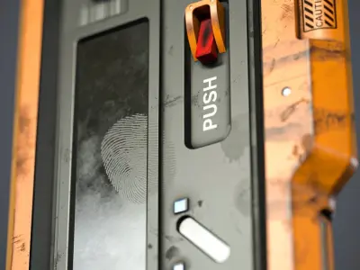 Sci-Fi Controller Low-poly 3D model